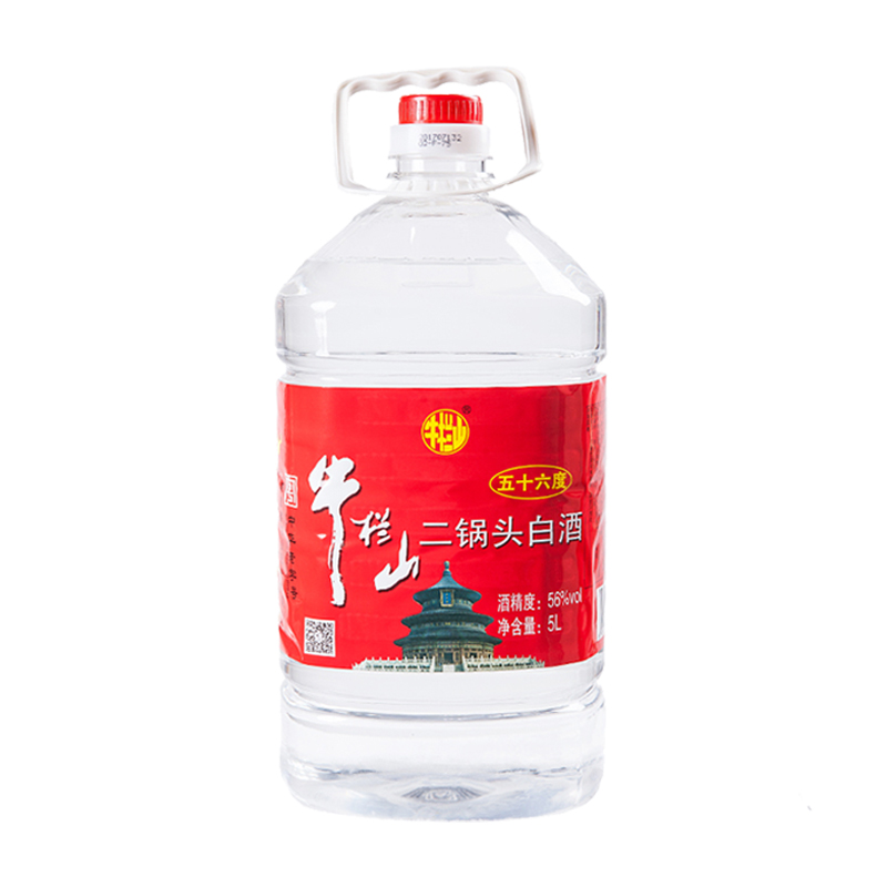 北京牛栏山二锅头白酒清香型56度5L*4桶特惠大桶装泡酒牛桶大容量