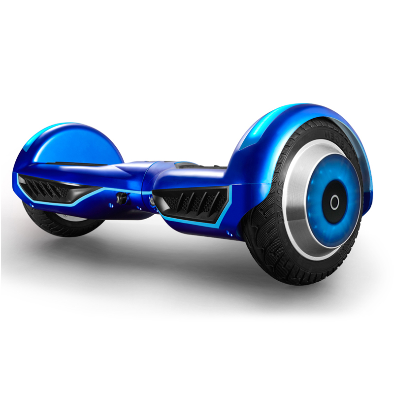 荣盈达（Rulind）R8智能代步车双轮儿童平衡车漂移车电动两轮扭扭车成人体感车带蓝牙跑马灯遥控8寸免充气空心轮胎 蓝色