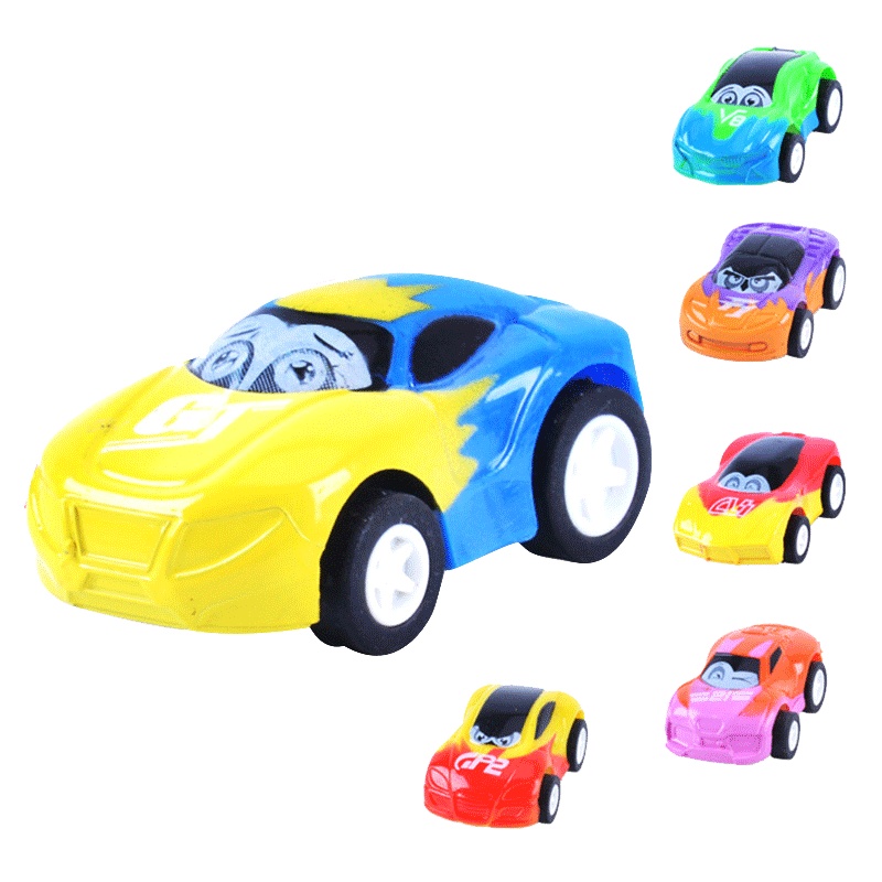 [ 多款式混装]卡通炫彩越野儿童玩具车工程车赛车飞机颜色款式随机炫彩车70只装