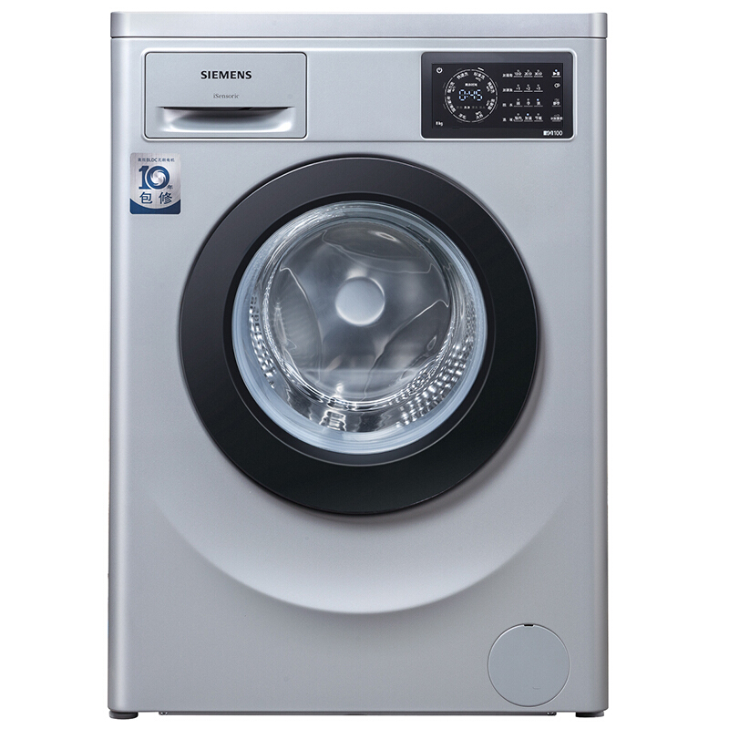 西门子(SIEMENS) 8公斤 变频全自动滚筒洗衣机 (银色) XQG80-WM12L2E88W