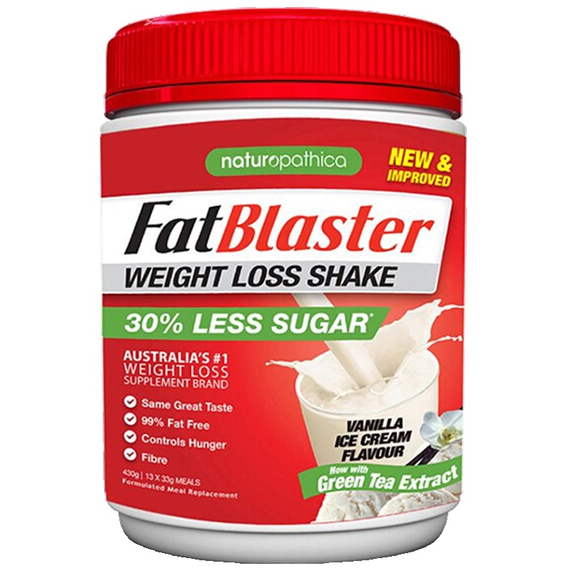 FatBlaster极塑香草味低糖澳洲奶昔430g/罐养代餐粉奶昔 膳食营养补充剂 澳洲进口