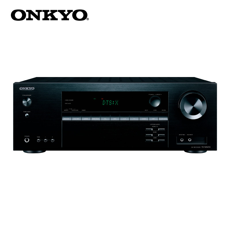 Onkyo/安桥 TX-NR474 5.1声道进口全景声家庭影院纯功放机蓝牙