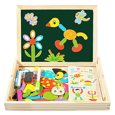 悦臻 儿童磁性画板玩具益智男孩女孩玩具拼拼乐玩具拼图积木1-3-6岁小孩礼物 奇妙画板