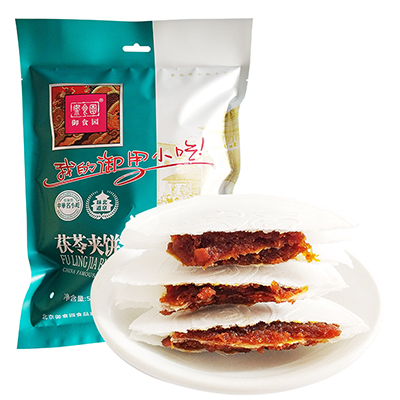 御食园 茯苓夹饼500g 老北京特产 传统小吃休闲零食 独立包装
