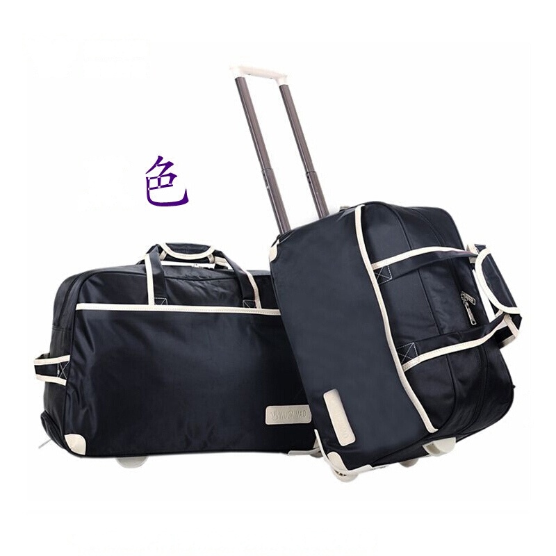 拉杆包男女手提旅行包袋大容量轻便折叠拖杆包学生行李包