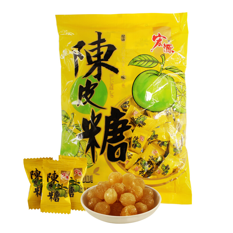 宏源 陈皮糖355g/袋 陈皮味硬糖婚庆喜糖果 宏源陈皮糖 355g