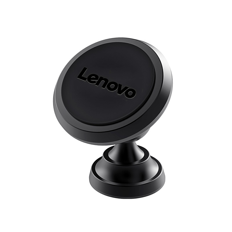 联想（Lenovo）车载手机支架HQ01 汽车用磁性磁吸通用重力手机底座导航支撑铝合金 车载支架 仪表台粘贴式 雅致黑色