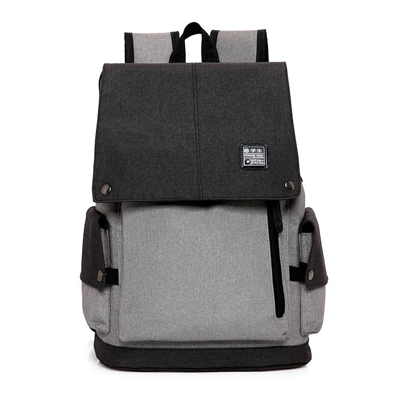 玺锉箱包新品新款男士背包大容量学生书包15.6寸电脑包防水休闲双肩包