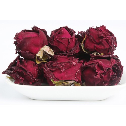 滇迈 云南墨红玫瑰 50克 可食用玫瑰 无硫花茶花冠干花朵大花朵一杯一朵 50克 袋装