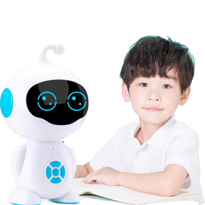 GIAUSA小威V19早教机智能机器人对话语音高科技玩具故事机男孩女孩学习教育机蓝色1MB