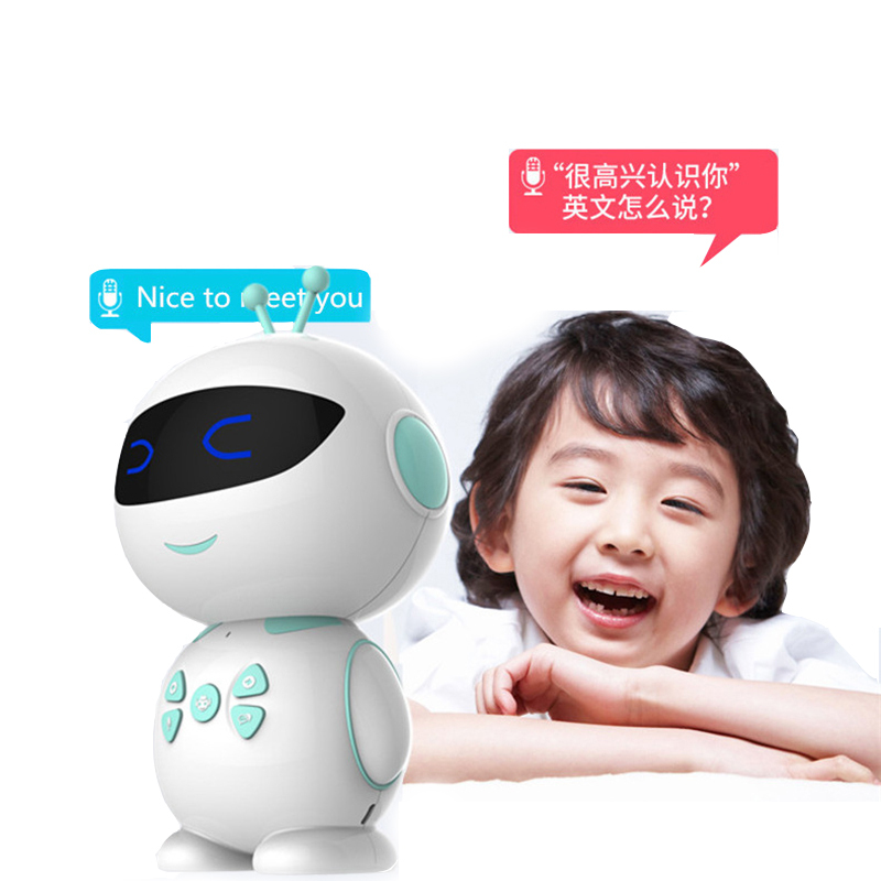 儿童智能机器人早教机WIFI语音交互F6机器人学习机PVC教育学习机器人故事机GIAUSA粉色