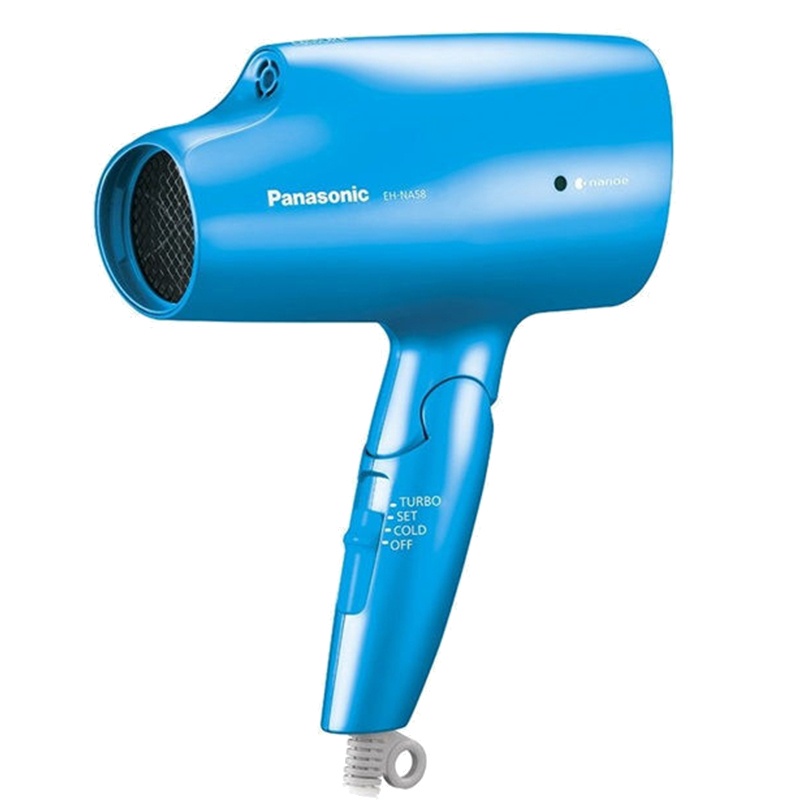 松下(Panasonic) EH-NA58 吹风机电吹风3档1200w大功率细微水离子吹风筒家用单集风嘴 蓝色