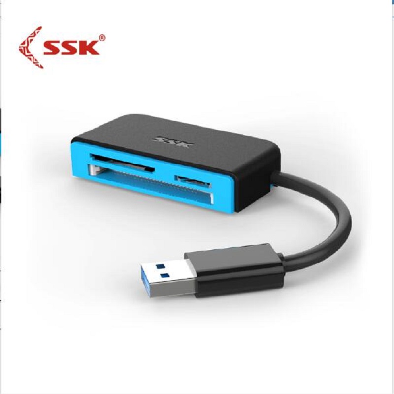 飚王（SSK）SCRM330多功能合一读卡器 USB3.0高速读写 支持TF/SD/CF等手机卡相机卡