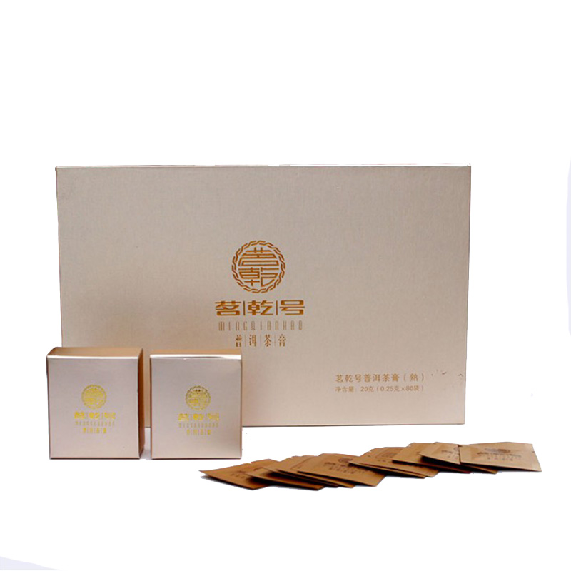 茗乾号 普洱茶膏 三年陈熟茶膏 礼盒装 勐海普洱茶 20克80袋