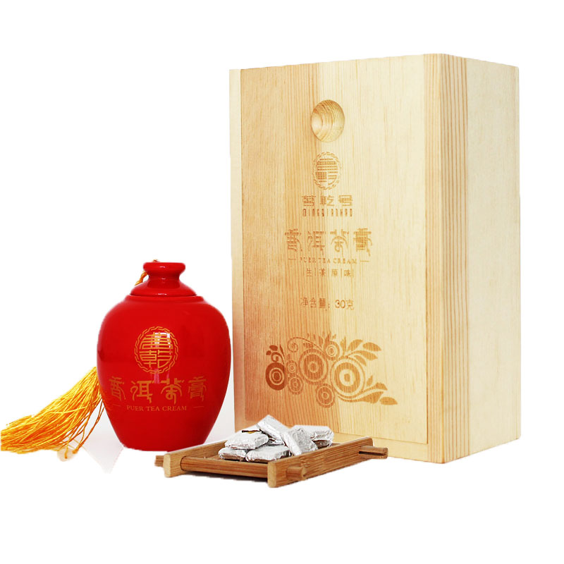 茗乾号云南普洱茶膏 浓缩速溶特级茶叶 生茶茶膏30克 木盒装