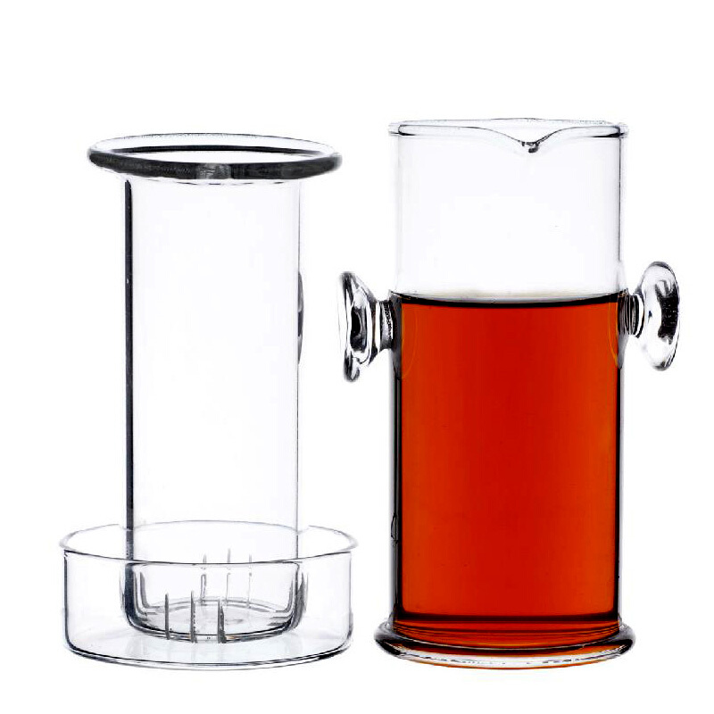 230ML耐热玻璃杯加厚红茶杯双耳玻璃泡茶器过滤带盖功夫茶具套装