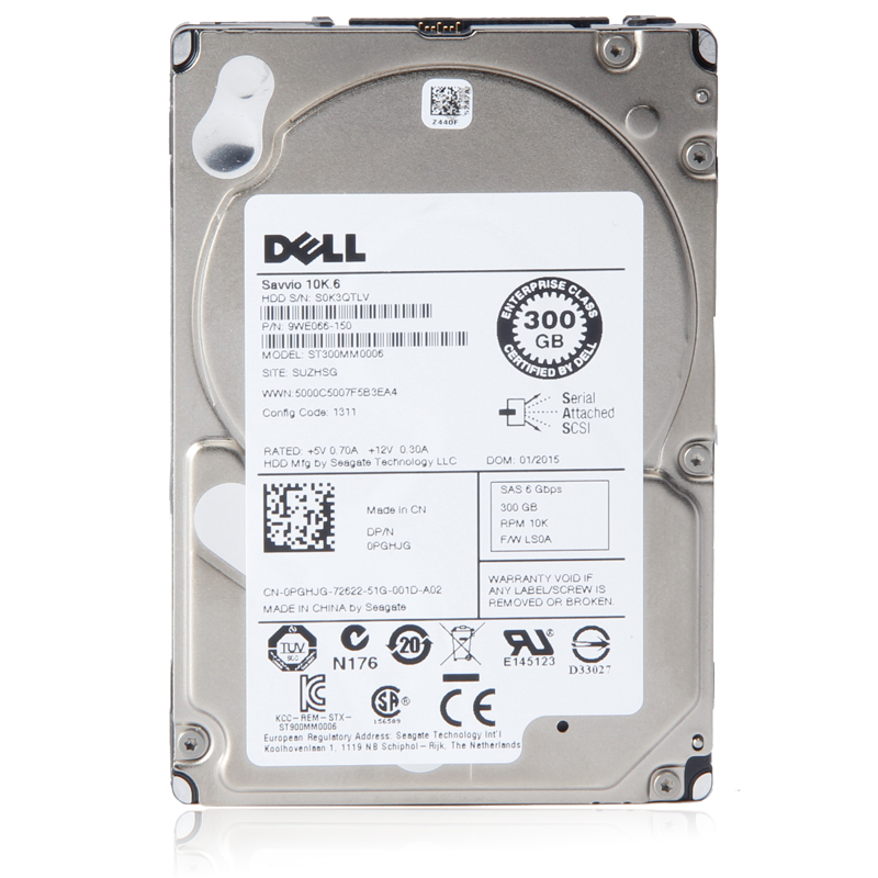 戴尔(DELL) 服务器硬盘SAS 300G SAS 10K 2.5英寸小盘