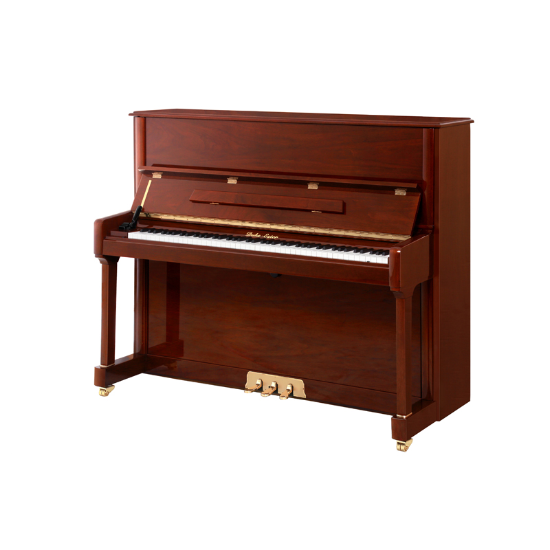 公爵钢琴(DUKE)皇室E系列专业演奏用琴123E1栗色亮光立式钢琴德国原装进口配件
