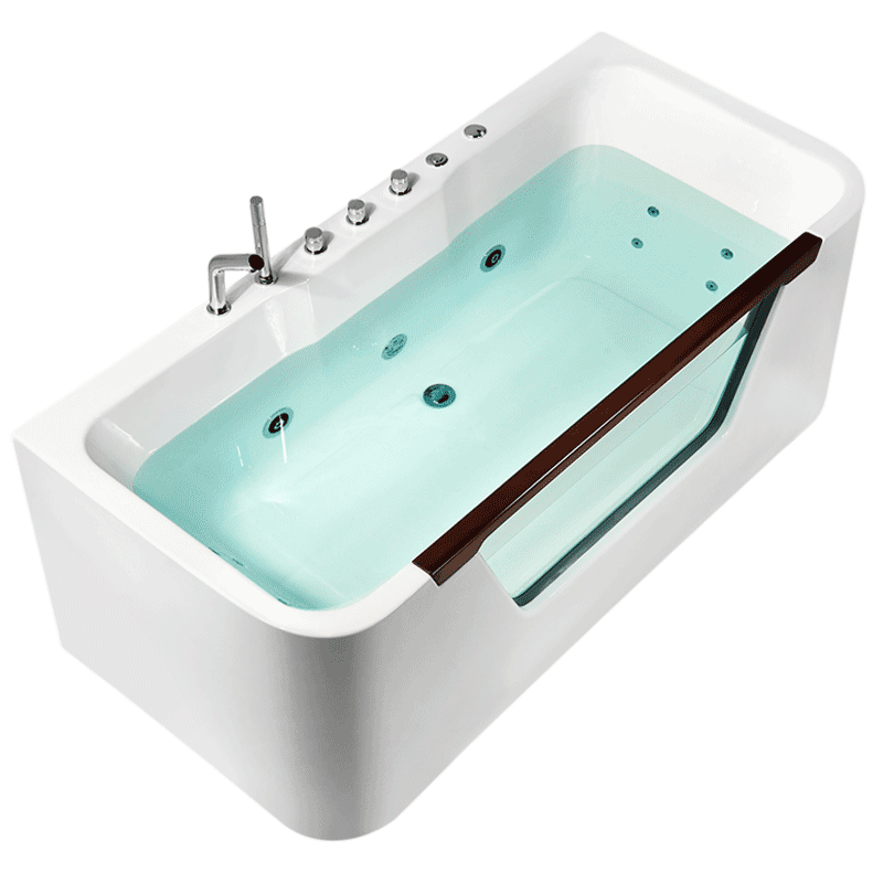 澳友卫浴U-RAY冲浪浴缸独立式亚克力恒温浴盆≈1.7m左右裙边圆角按摩浴缸1.6m三裙边成人普通浴缸