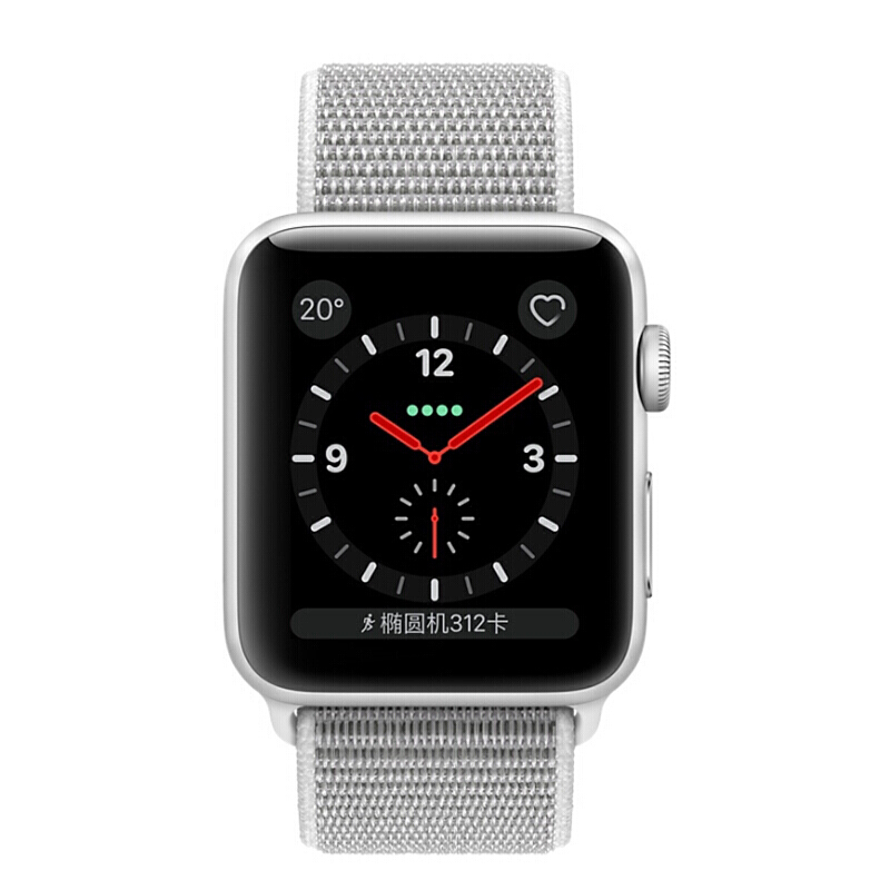 苹果 Apple Watch Series 3 S3 第三代智能穿戴金属50防水手表 银色(海贝色)运动型+蜂窝网络4G 38mm