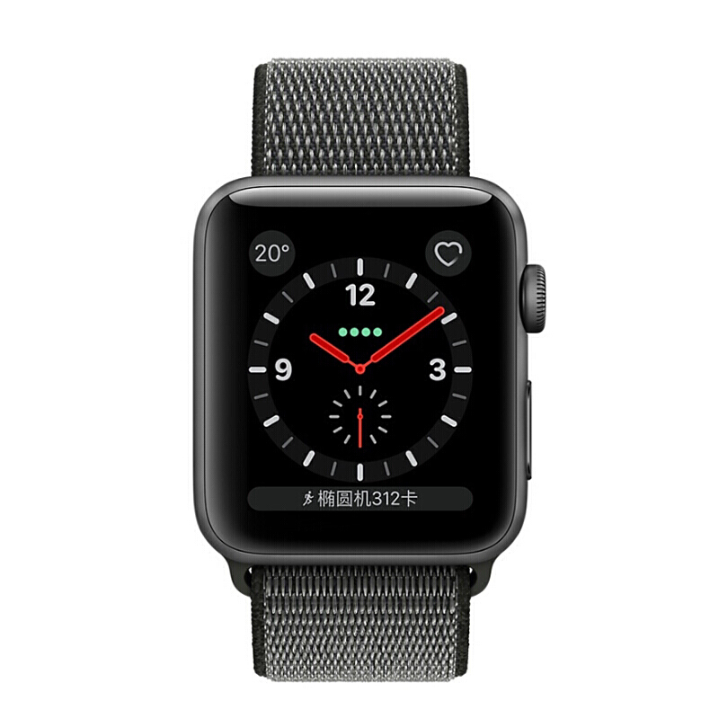 苹果 Apple Watch Series 3 S3 第三代智能穿戴金属50防水手表 不锈钢 银色 运动型+蜂窝网络4G 38mm