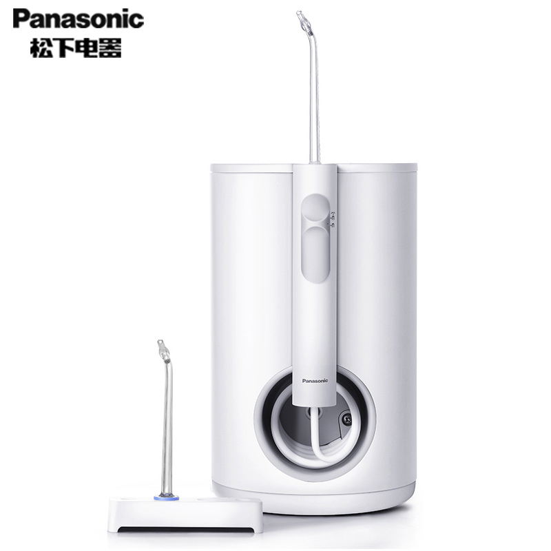 Panasonic/松下冲牙器 EW-1611W 家用通用清洁0.6L5档以上水压超声波洗牙器口腔结石冲洗器 白色