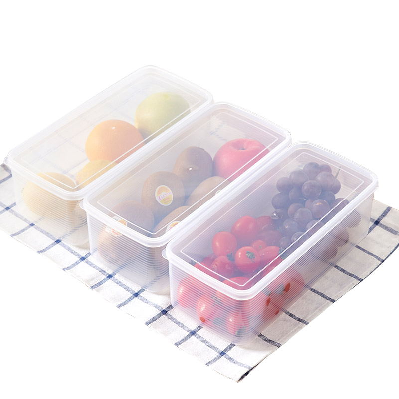 邦禾 保鲜盒长方形塑料密封盒食品盒子透明带盖储物盒冷冻盒冰箱收纳盒