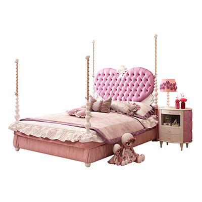 凯哲 爆款高端贵族粉色公主床套房 双人床 婚床木质床欧式床欧式家具实木床
