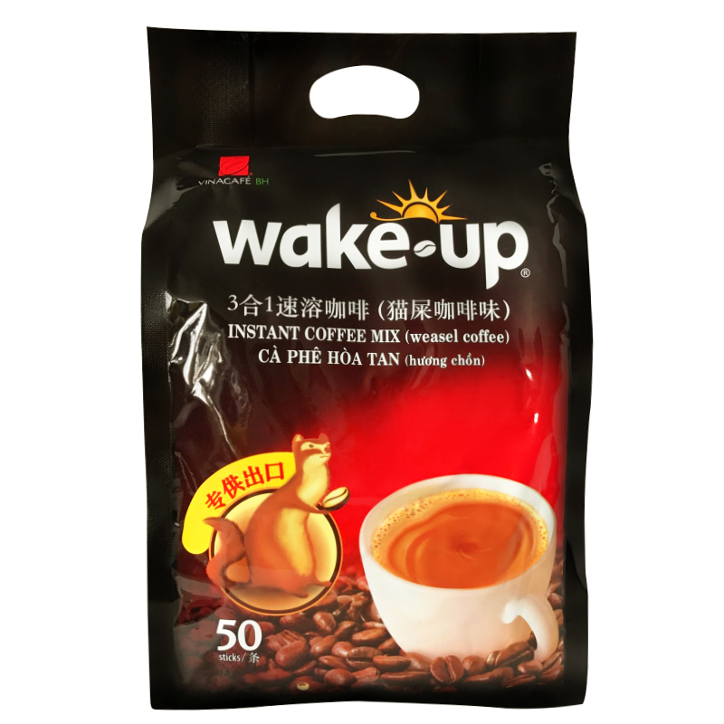 越南进口威拿咖啡wakeup 猫屎咖啡味三合一速溶咖啡粉850克/袋 50条