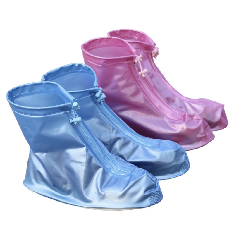 34-39码 防雨鞋套男女加厚底雨鞋时尚防水PVC鞋套防滑下雨天雨靴套