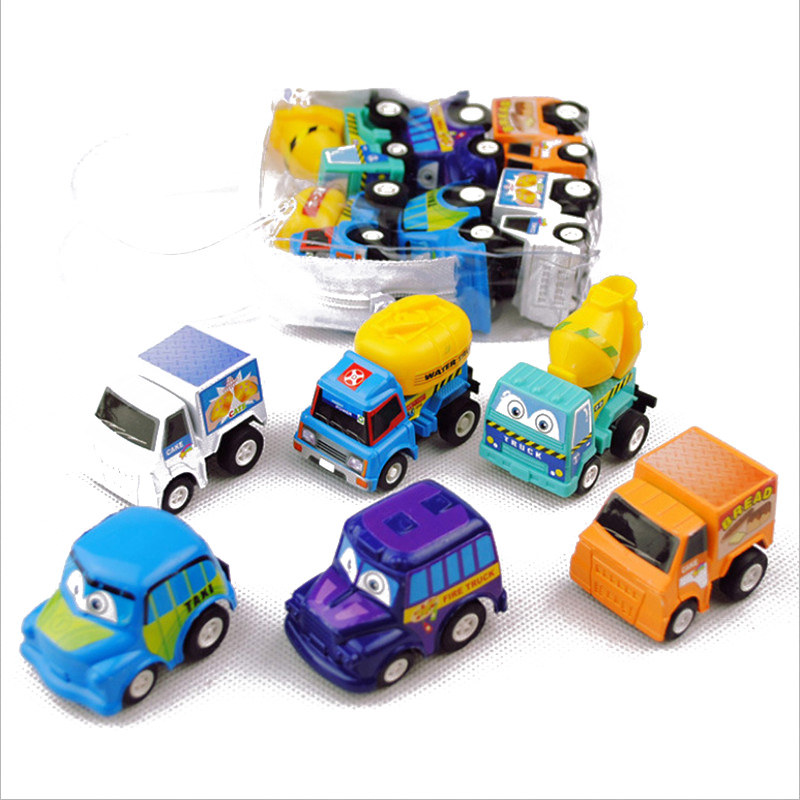 迷你回力车(每袋6辆)宝宝玩具车小汽车往后一拉就跑