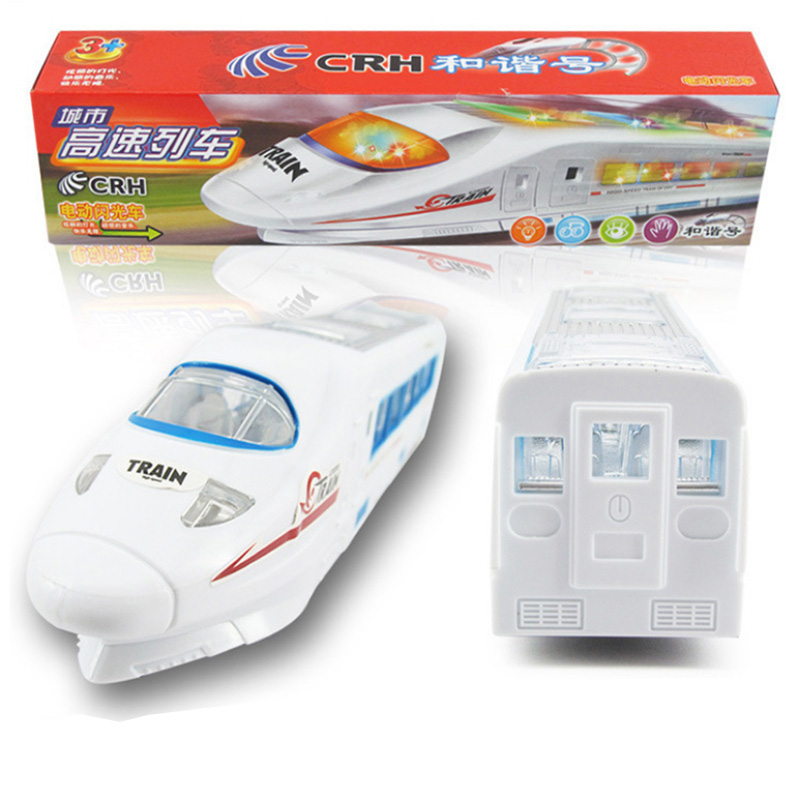 电动大号万向和谐号 火车模型 发光声音儿童玩具 带音乐灯光