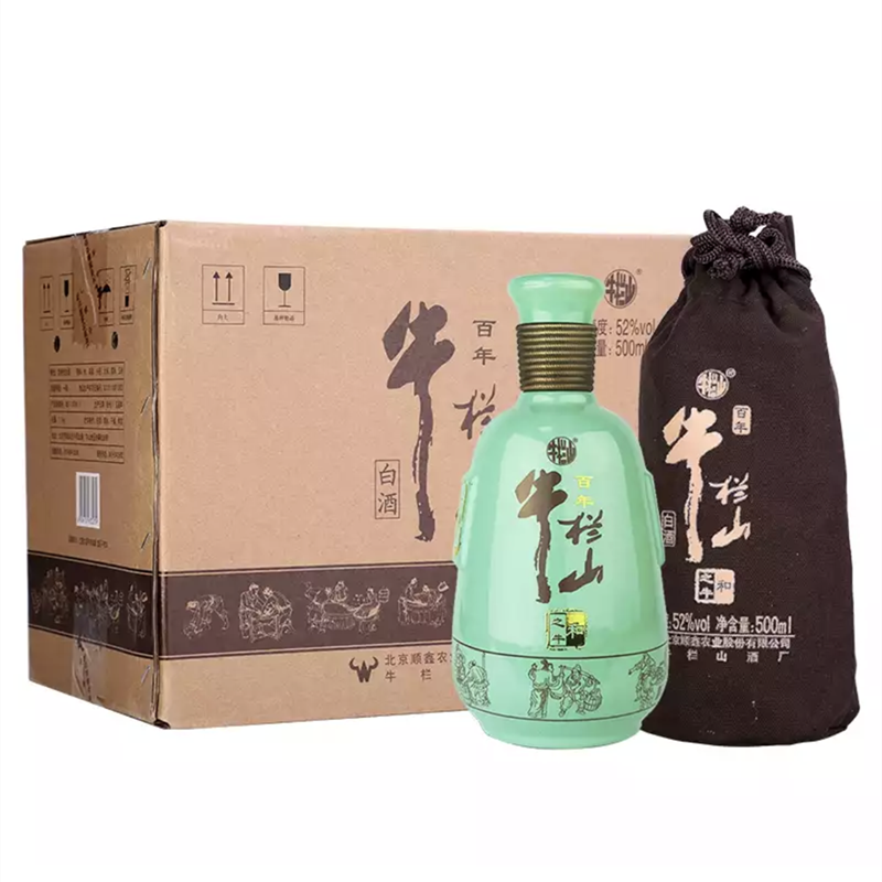 百年牛栏山二锅头 浓香型白酒 和之牛52度500ml*6瓶整箱装