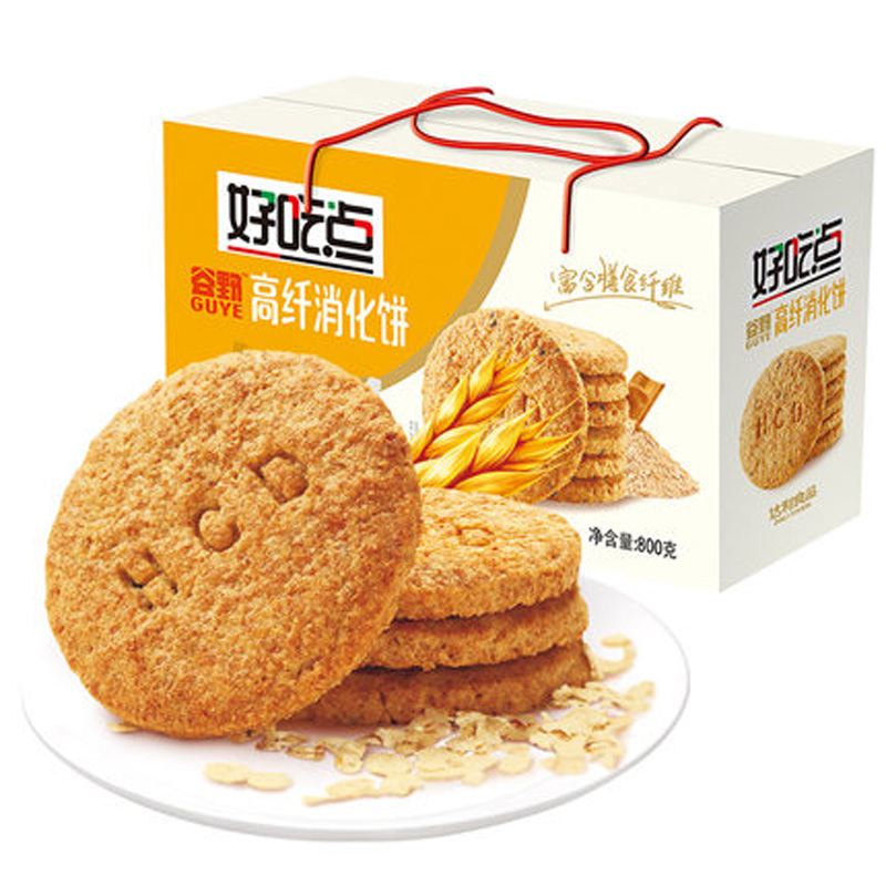 达利园好吃点饼干800g高纤粗粮饼早餐食品下午茶点心礼盒 高纤粗粮