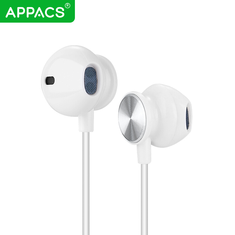 APPACS 耳机入耳式 有线控带麦 耳塞式苹果安卓手机通用 线控耳机 红米vivo通用有线耳机
