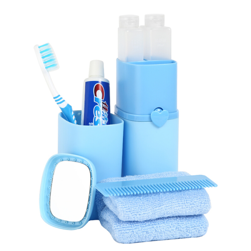 旅行洗漱杯牙膏牙刷便携套装多功能收纳盒户外旅游用品洗漱包男士