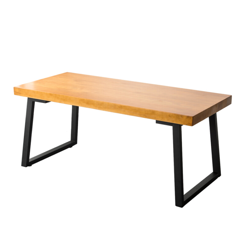 实木书桌北欧电脑桌台式桌子家用双人简约现代写字桌办公桌书法桌尺寸：200*80*75厚度5cm