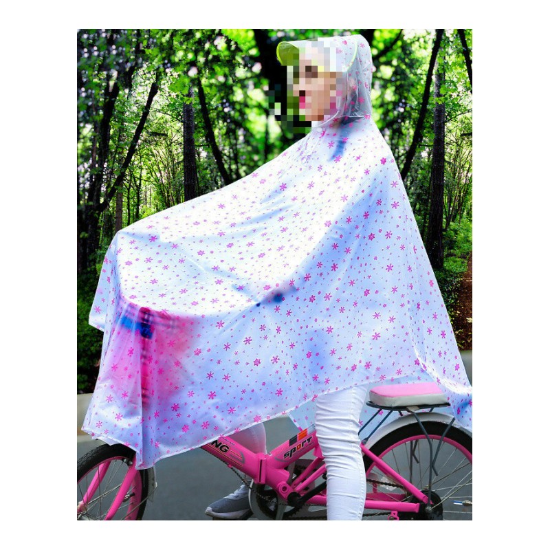 雨衣自行车男女单人电动电瓶车时尚透明单车骑行雨披