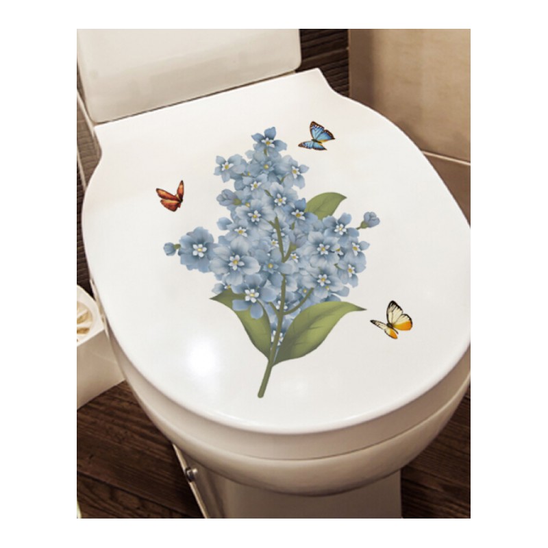 浴室卫生间厕所马桶盖防水防污边缘底部创意个性贴画贴纸