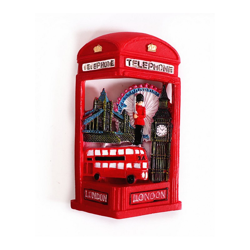 英国冰箱贴世界伦敦旅游纪念品小熊电话亭大巴士标志性建筑磁贴英国大巴士中