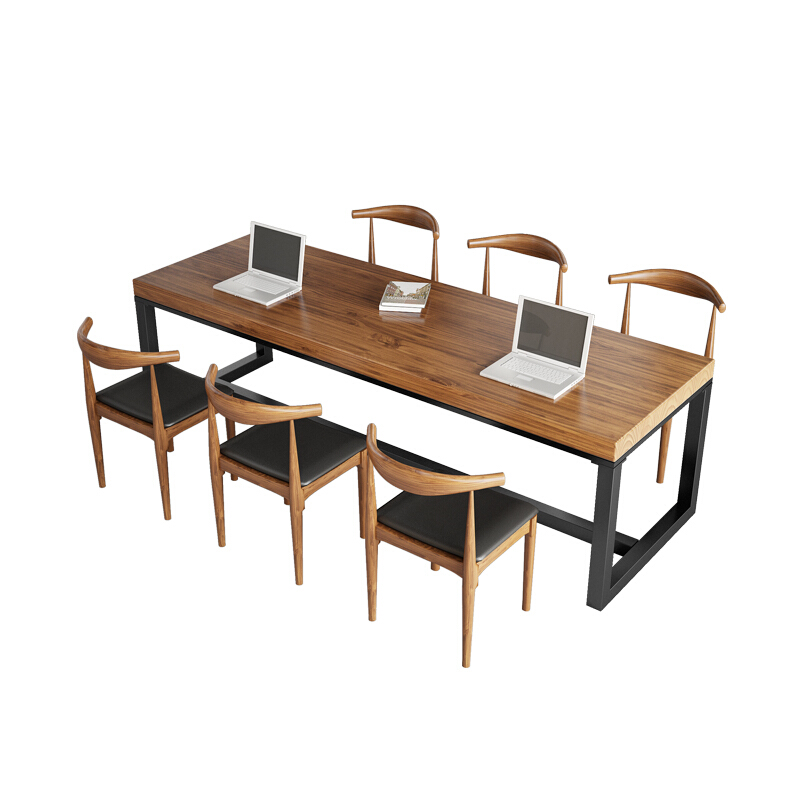 实木电脑桌书桌办公桌简约现代美式家用桌子电脑台式桌写字桌简易