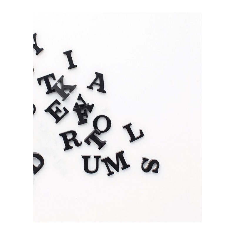 北欧装饰EVA字母磁铁磁贴冰箱贴DIY英文幼儿早教黑色字母1套(114个)小