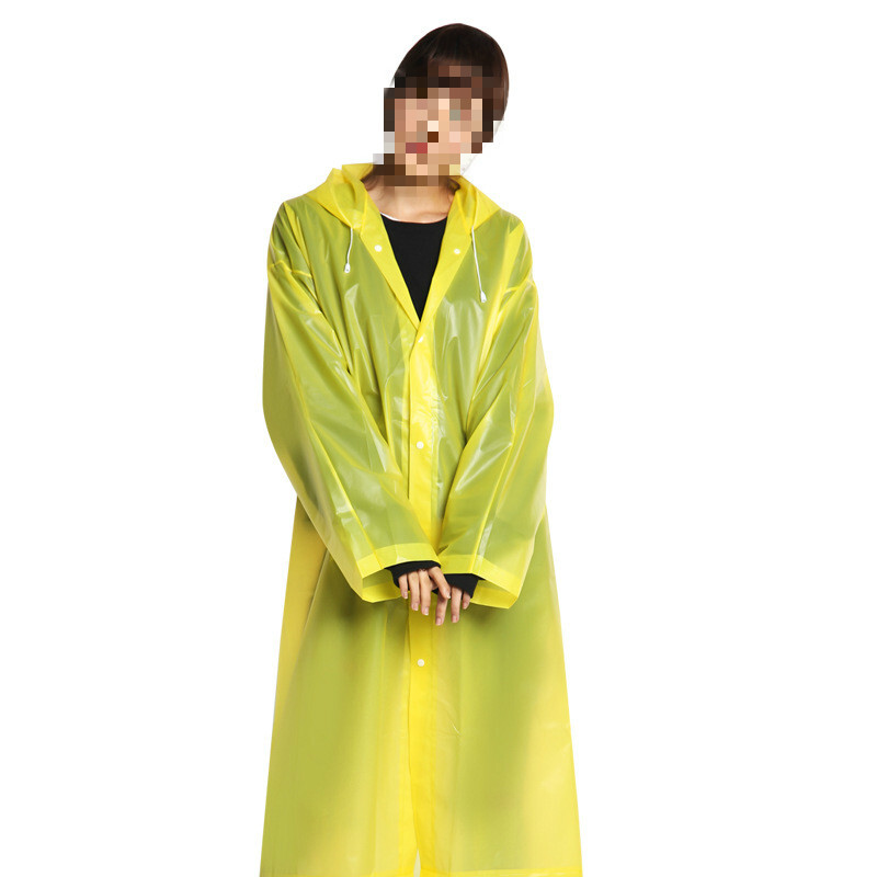 雨衣非一次性旅游户外雨衣男女式学生时尚装防水长款加厚雨披黄色均码
