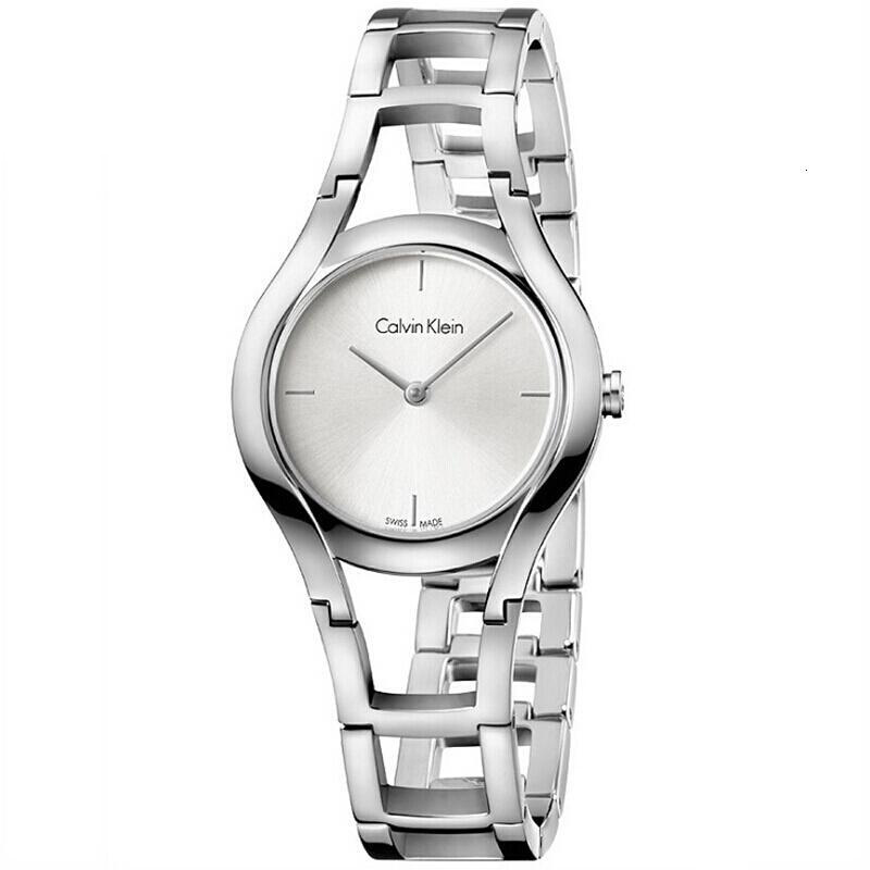 卡文克莱(Calvin Klein)手表钢带镂空表带 石英表 欧美品牌 女士腕表 K6R2362K