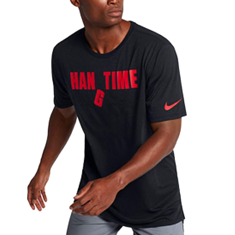 NIKE耐克男装印花字母针织圆领吸湿排汗休闲运动短袖T恤AJ7545-010 D