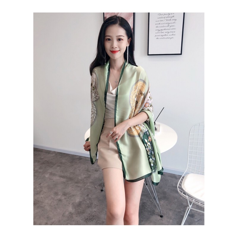 2018韩国丝巾女空披肩夏季旅游防晒沙滩巾春秋围巾纱巾