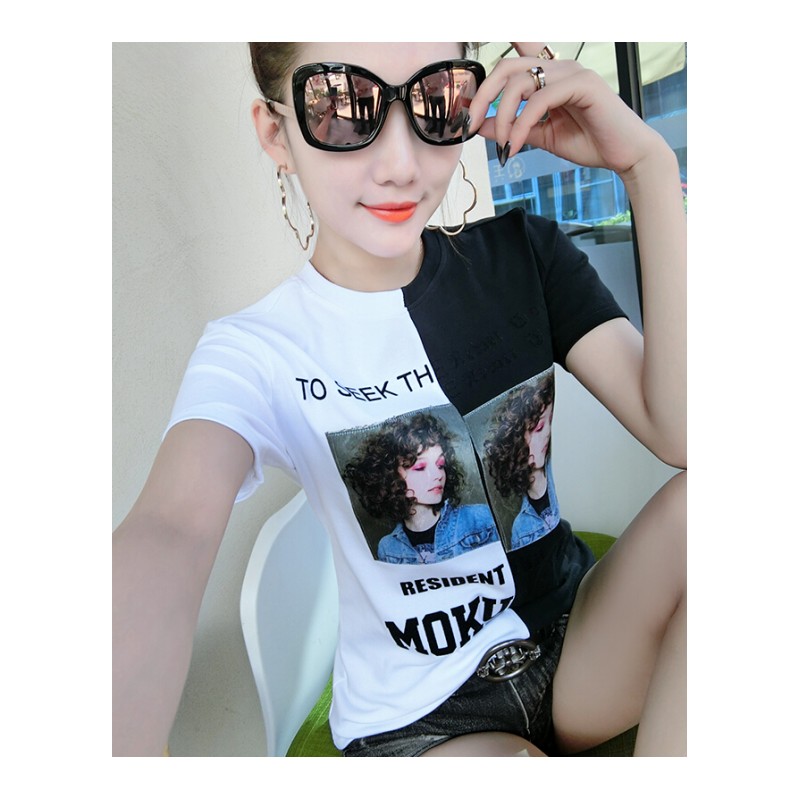 2018夏装新款短袖上衣女半袖T恤衫韩版时尚潮