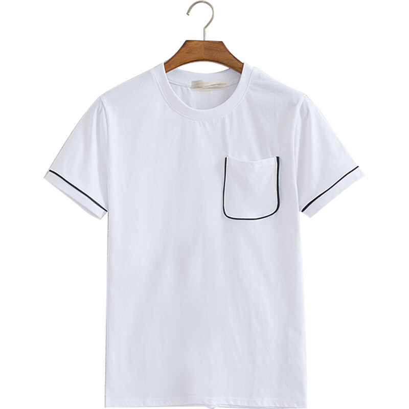 2018夏季纯色圆领短袖T恤男打底衫半袖