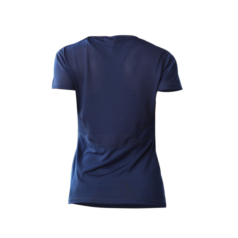 夏季运动短袖女网纱速干瑜伽上衣跑步训练T恤宽松半袖罩衫健身服