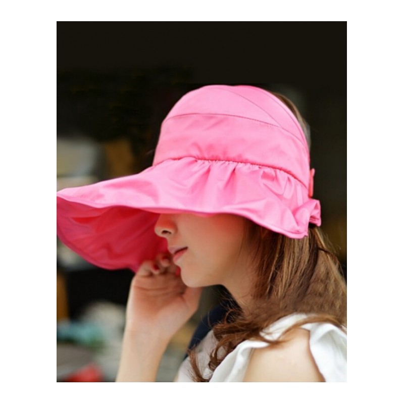 帽子女夏天2017新款遮阳帽夏天女士潮防紫外线大沿沙滩太阳帽防晒可折叠凉帽